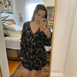 ALC Black Open Arm Shirt Dress